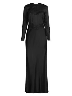 Атласное длинное платье Bec & Bridge черное