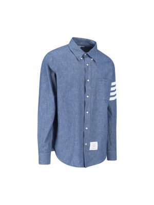 Camisa de algodón Thom Browne azul