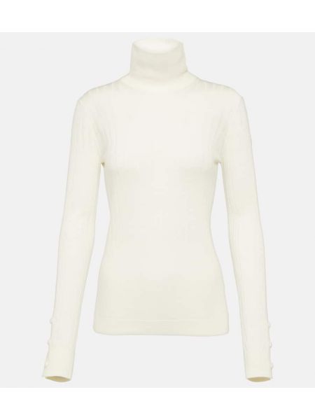 Maglione di lana di cachemire Moncler bianco