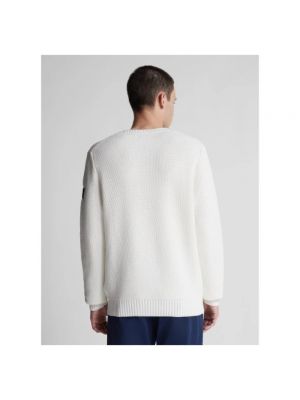 Sweter wełniany bawełniany z dżerseju North Sails biały