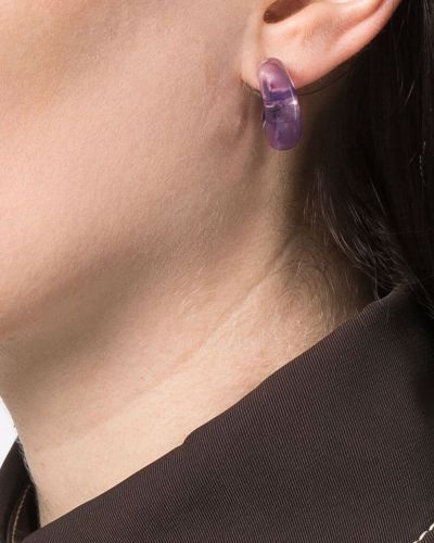 Boucles d'oreilles à boucle Rejina Pyo violet