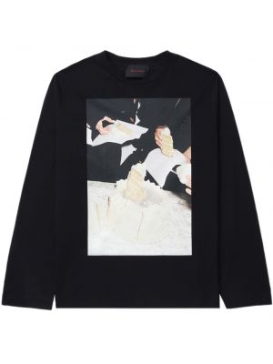 Βαμβακερή μπλούζα με σχέδιο Simone Rocha μαύρο