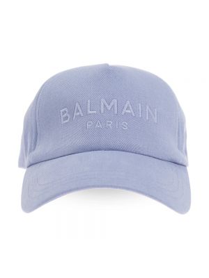 Cappello con visiera ricamato Balmain blu