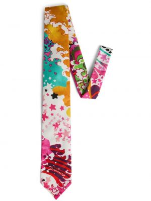 Bombažna kravata s potiskom z abstraktnimi vzorci Dsquared2