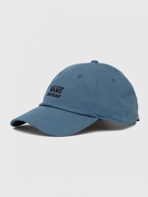 Памучна шапка с козирки с апликация Vans синьо