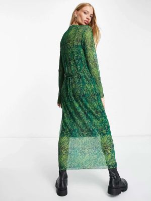 Платье с воротником с принтом & Other Stories зеленый
