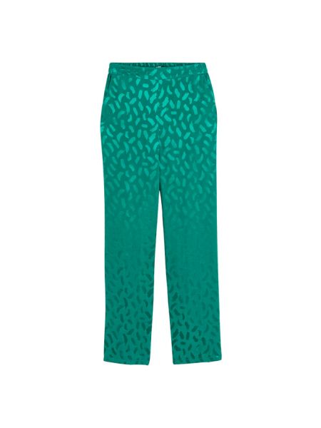 Pantalones rectos de tejido jacquard La Redoute Collections verde