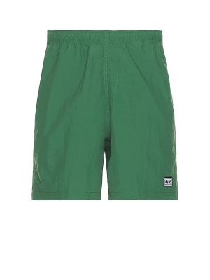 Pantaloncini di nylon Obey verde