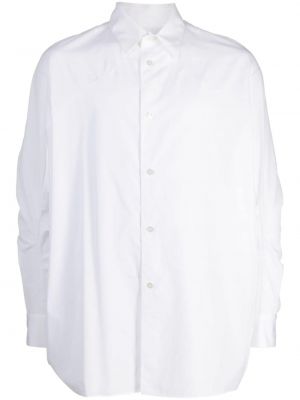 Chemise en coton avec manches longues Fumito Ganryu blanc