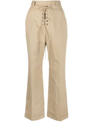 Pantalones rectos con cordones Saint Laurent