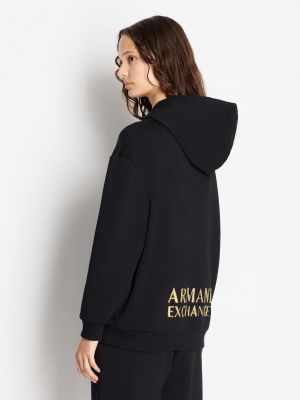 Mikina s kapucňou Armani Exchange čierna