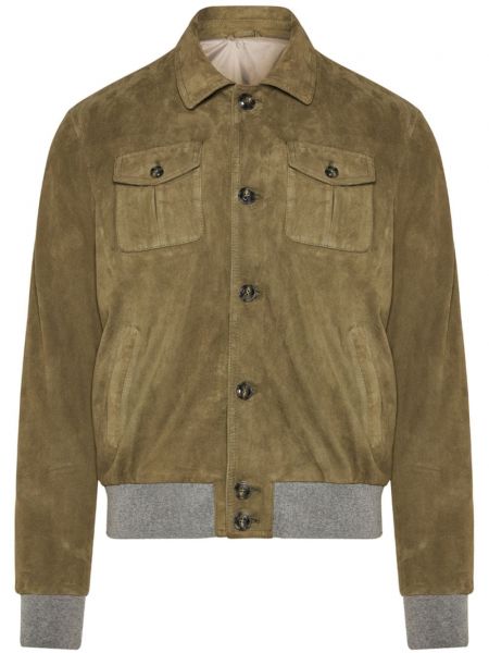 Veste de cuir Barba vert