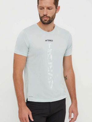Тениска с дълъг ръкав с принт Adidas Terrex сиво