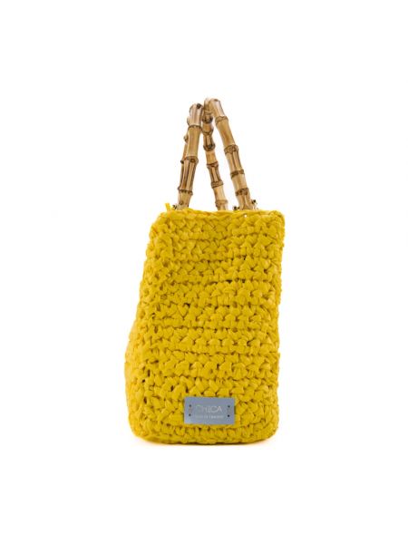 Shopper handtasche mit taschen Chica London gelb