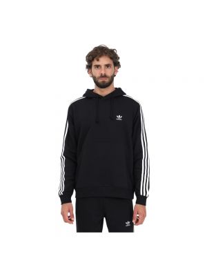 Gestreifter hoodie Adidas Originals schwarz