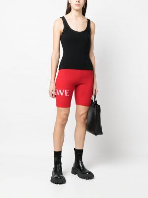 Cyklistické šortky s potiskem Loewe červené
