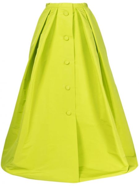 Jedwabne spódnica midi Carolina Herrera - zielony