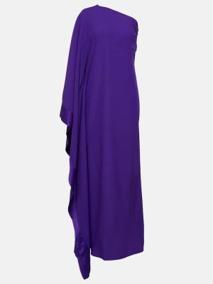 Robe mi-longue asymétrique en crêpe Taller Marmo violet