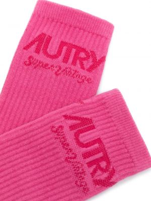 Žakárové ponožky Autry růžové