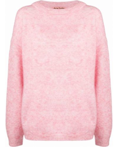 Jersey de tela jersey de cuello redondo oversized Acne Studios rosa