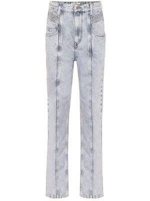 Straight fit džíny s vysokým pasem Marant Etoile modré