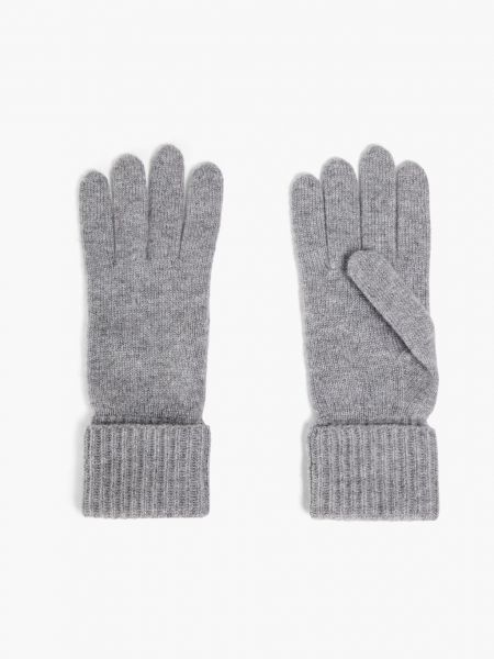 Меланжевые кашемировые перчатки N.Peal серый