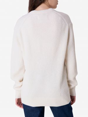 Vlněný svetr Calvin Klein Jeans bílý