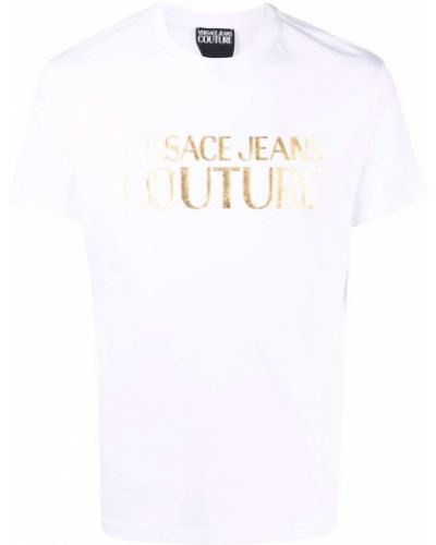 Памучна тениска с принт Versace Jeans Couture
