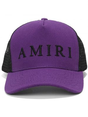 Kapa s šiltom z vezenjem Amiri vijolična