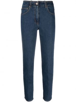 Jeans skinny taille haute en coton Peserico bleu