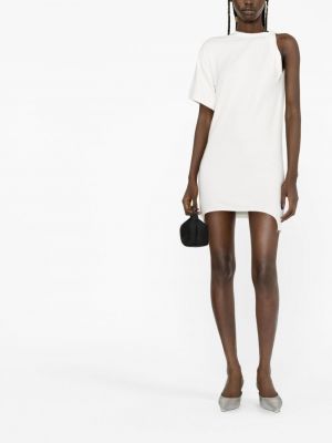Sukienka mini asymetryczna Courreges biała