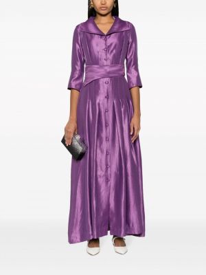 Plisuotas maksi suknelė Baruni violetinė