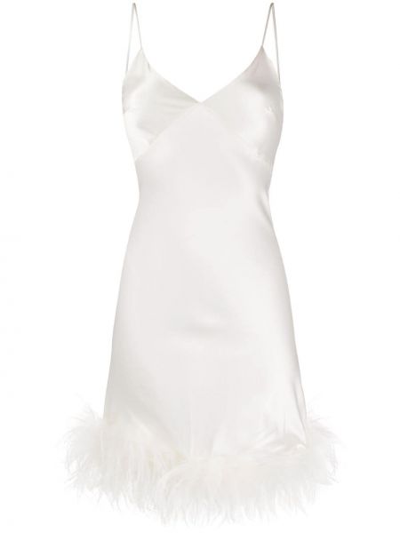 Платье с перьями Gilda & Pearl, белое