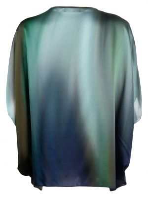 Jedwabna bluzka w abstrakcyjne wzory Gianluca Capannolo niebieska