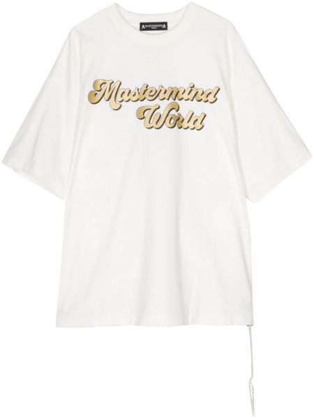 Kokvilnas t-krekls Mastermind World balts
