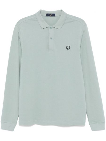 Poloshirt med broderier Fred Perry blå