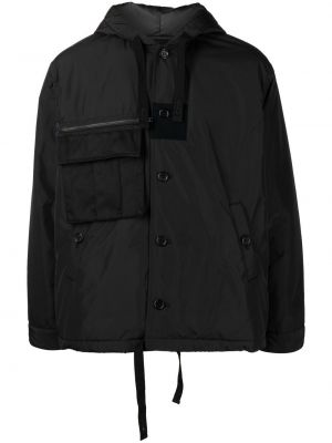 Dūnu jaka ar kapuci ar kabatām Undercoverism melns