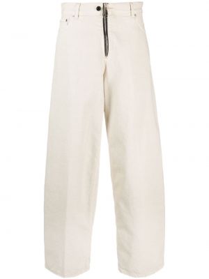Straight fit džíny na zip Haikure bílé