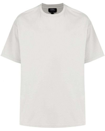 Camiseta con bordado A.p.c. gris