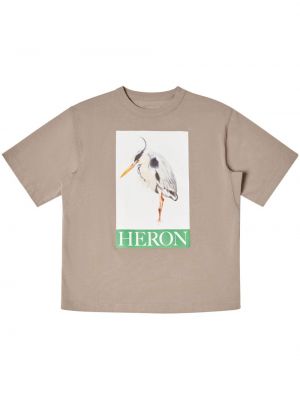 Kokvilnas t-krekls Heron Preston pelēks