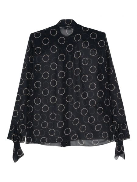 Transparente hemd mit print Prada