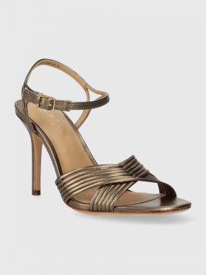 Kožne sandale Lauren Ralph Lauren zlatna