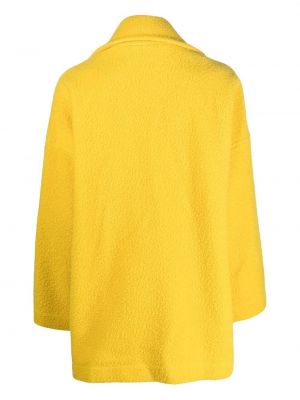 Manteau en laine de motif coeur Dusan jaune