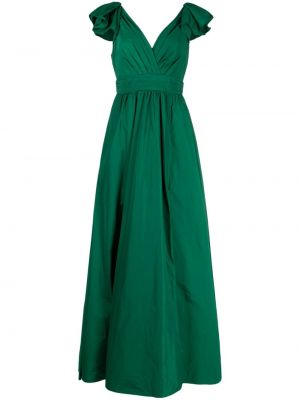 Макси рокля с панделка Marchesa Notte зелено