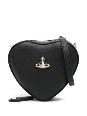 Τσάντα χιαστί με μοτίβο καρδιά Vivienne Westwood μαύρο