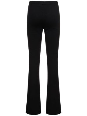 Μάλλινο παντελόνι με ίσιο πόδι Magda Butrym μαύρο