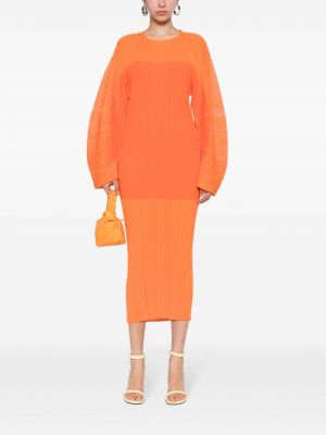 Sukienka midi Stella Mccartney pomarańczowa