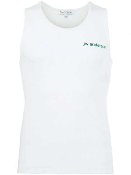 Tanktop med broderier i jersey Jw Anderson hvid