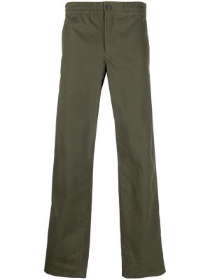 Bombažne ravne hlače A.p.c. zelena