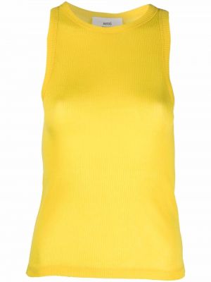 Haut sans manches en jersey Ami Paris jaune